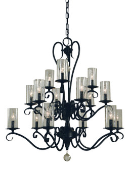 Ilsa 15 Light Chandelier in Matte Black (8|5027MBLACK)