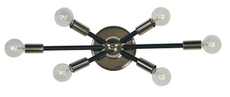 Simone Six Light Wall Sconce in Polished Nickel with Satin Pewter Accents (8|5015PNSP)