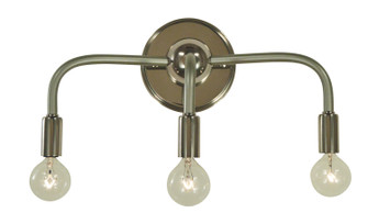 Candide Three Light Wall Sconce in Polished Nickel with Matte Black Accents (8|5003PNMBLACK)