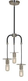 Juliette Three Light Pendant in Polished Brass with Matte Black (8|4893PBMBLACK)