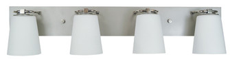 Mercer Four Light Bath in Satin Pewter with Polished Nickel (8|4854SPPNWH)
