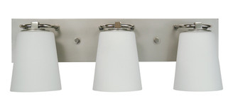 Mercer Three Light Bath in Satin Pewter with Polished Nickel (8|4853SPPNWH)