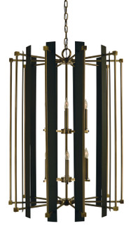 Louvre 12 Light Foyer Chandelier in Satin Pewter with Polished Nickel (8|4806SPPN)