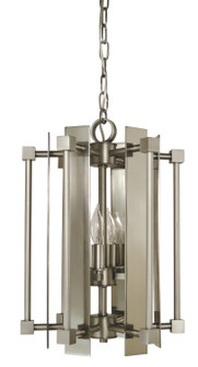 Louvre Four Light Chandelier in Antique Brass with Matte Black (8|4804ABMBLACK)