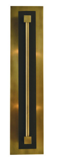 Louvre Two Light Wall Sconce in Antique Brass with Matte Black (8|4802ABMBLACK)