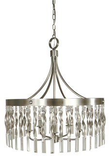 Adele Five Light Chandelier in Satin Pewter with Polished Nickel (8|4715SPPN)