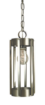 Pantheon One Light Pendant in Antique Brass with Matte Black (8|4661ABMBLACK)