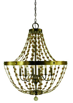 Naomi Six Light Foyer Chandelier in Antique Brass (8|4486AB)