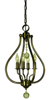 Dewdrop Four Light Pendant in Antique Brass (8|4444AB)