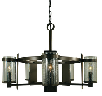 Hammersmith Five Light Chandelier in Brushed Nickel with Frosted Glass (8|4435BNF)