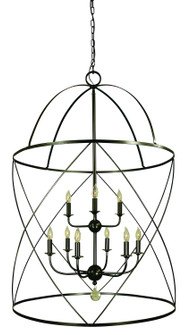 Nantucket Six Light Foyer Chandelier in Mahogany Bronze and Polished Nickel (8|4419MBPN)