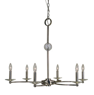 Pirouette Six Light Chandelier in Polished Nickel (8|3108PN)