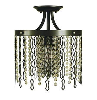Penelope One Light Flush / Semi-Flush Mount in Mahogany Bronze (8|2953MB)