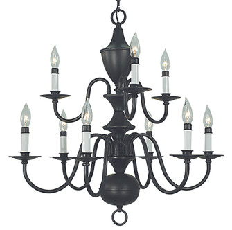 Jamestown Nine Light Chandelier in Polished Brass (8|2529PB)
