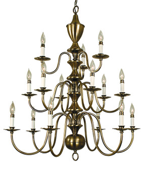 Jamestown 15 Light Foyer Chandelier in Antique Brass (8|2527AB)