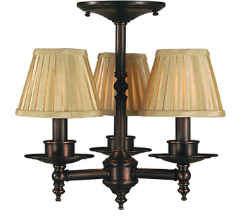 Sheraton Three Light Flush / Semi-Flush Mount in Mahogany Bronze (8|2516MB)