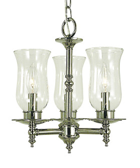 Sheraton Three Light Chandelier in Antique Brass (8|2508AB)