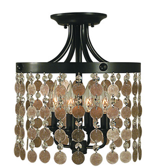 Naomi Four Light Flush / Semi-Flush Mount in Antique Brass (8|2482AB)