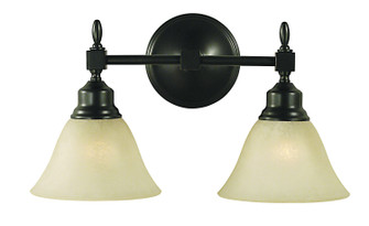 Taylor Two Light Wall Sconce in Brushed Nickel with White Marble Glass Shade (8|2432BNWH)