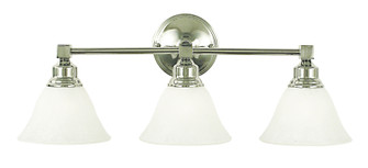 Taylor Three Light Wall Sconce in Brushed Nickel with White Marble Glass Shade (8|2423BNWH)