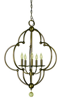 Quatrefoil Five Light Chandelier in Mahogany Bronze (8|1162MB)