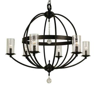 Compass Six Light Foyer Chandelier in Matte Black (8|1077MBLACK)