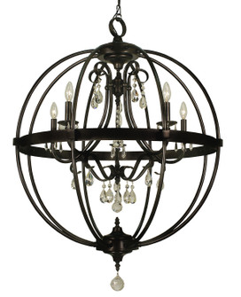 Compass Five Light Foyer Chandelier in Matte Black (8|1069MBLACK)