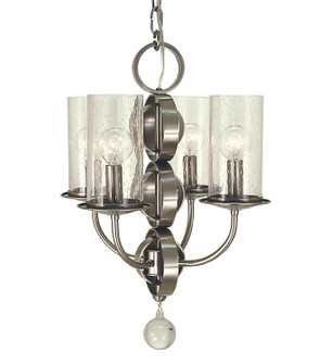 Compass Four Light Chandelier in Brushed Nickel w/Frosted Glass (8|1043BNF)
