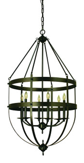 Hannover Six Light Foyer Chandelier in Mahogany Bronze (8|1018MB)