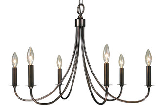 Maisonette Six Light Chandelier in Roman Bronze (8|1006RB)
