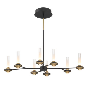 Torcia LED Chandelier in Black and Brass (40|45714016)