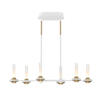 Torcia LED Chandelier in White and Brass (40|45713026)