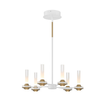 Torcia LED Chandelier in White and Brass (40|45712029)