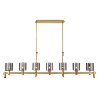 Decato Seven Light Chandelier in Brushed Gold (40|45653018)