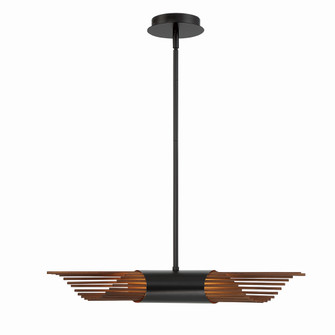 Umura LED Chandelier in Black And Aged Gold (40|44478018)
