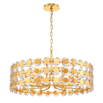 Perrene Eight Light Chandelier in Gold (40|44286025)