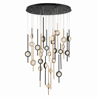 Barletta LED Chandelier in Mixed Black / Brass (40|43890033)