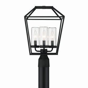 Bastille Four Light Outdoor Post Mount in Satin Black (40|41959015)