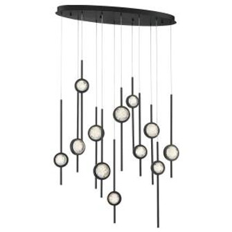 Barletta LED Chandelier in Black Anodized Aluminum (40|39466013)