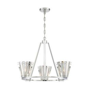 Ricca Three Light Chandelier in Chrome (40|38865015)