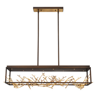 Aerie LED Linear Chandelier in Gold-Black Mix (40|35642015)