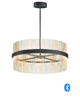 Chimes WiZ LED Pendant in Black / Satin Nickel / Satin Brass (86|E34207BKSNSBR)
