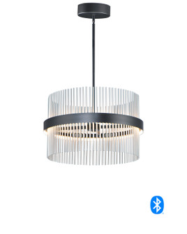 Chimes WiZ LED Pendant in Black / Satin Nickel (86|E34205BKSN)