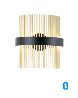 Chimes WiZ LED Wall Sconce in Black / Satin Brass (86|E34201BKSBR)
