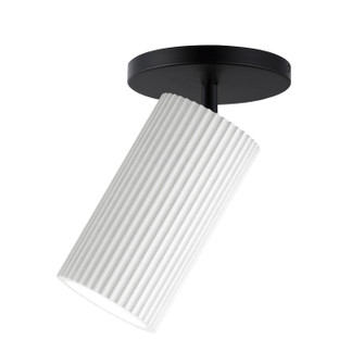 Pleat LED Wall Sconce / Flush Mount in White / Black (86|E25039WTBK)