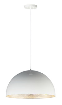Hemisphere LED Pendant in Gloss White / Aluminum (86|E24904GWAL)