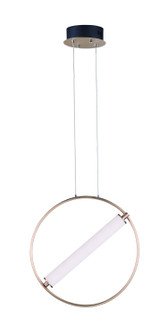 Flare LED Pendant in Black / Soft Gold (86|E2327493BKSFTG)