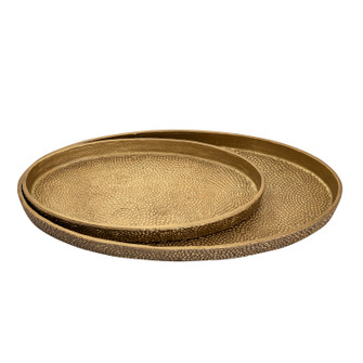 Oval Pebble Tray in Antique Brass (45|H080710655S2)