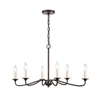 Quinn Six Light Chandelier in Old Bronze (45|EC896896)