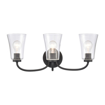 Emily Three Light Vanity in Matte Black (45|EC892543)